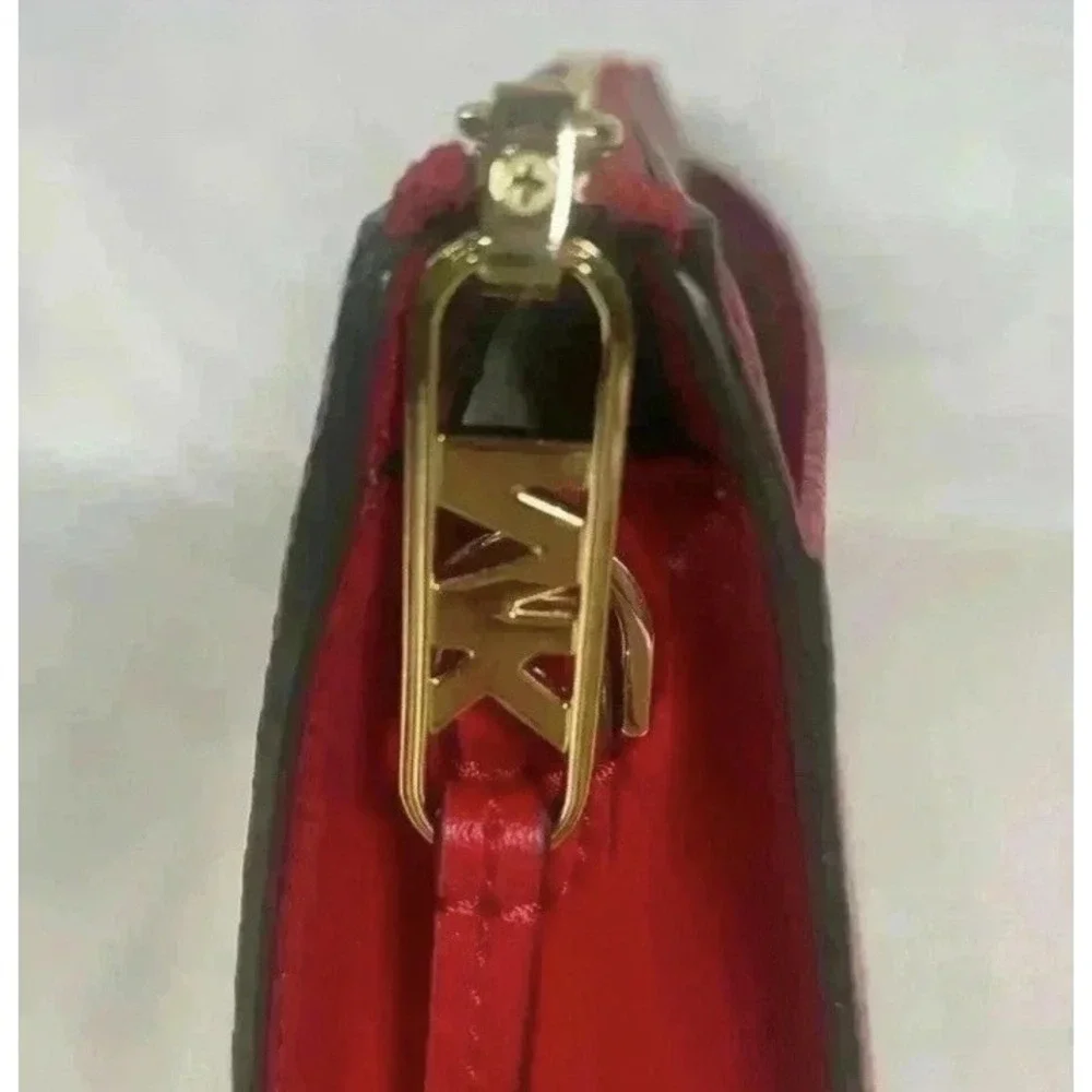 Michael Kors Empire Crimson Red Leather Convertible Crossbody Bag 32H3G8EC7L